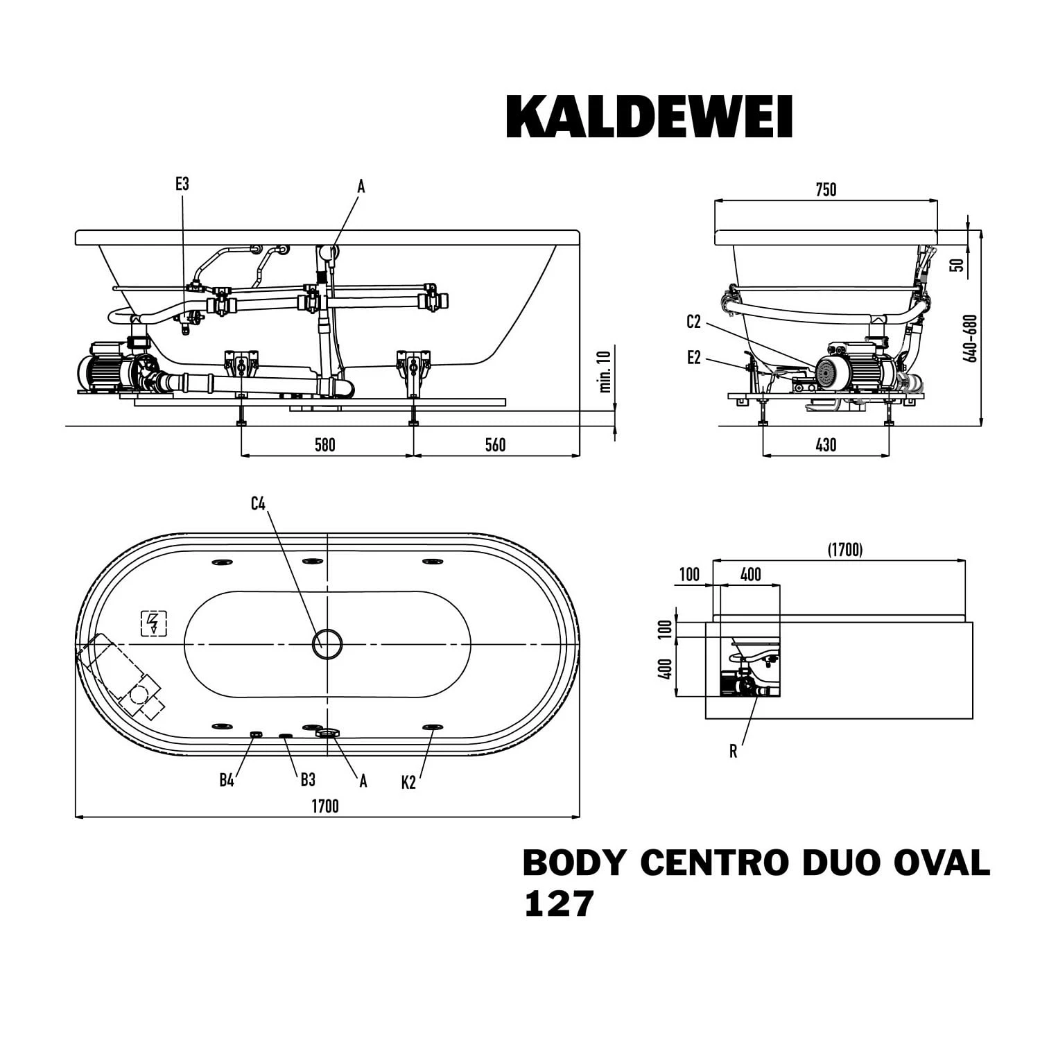 Kaldewei Centro Duo Oval 127-1 Mit BODY Whirlsystem, Ab- Und Überlauf Mit Wassereinlauf 3 Kaldewei Centro Duo Oval 127-1 Mit BODY Whirlsystem, Ab- Und Überlauf Mit Wassereinlauf