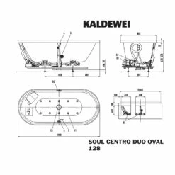 Kaldewei Centro Duo Oval 128-1 Mit SOUL Whirlsystem, Perl-Effekt -Wanne Verkaufsladen kaldewei whirlpools centro duo oval 128 9259850