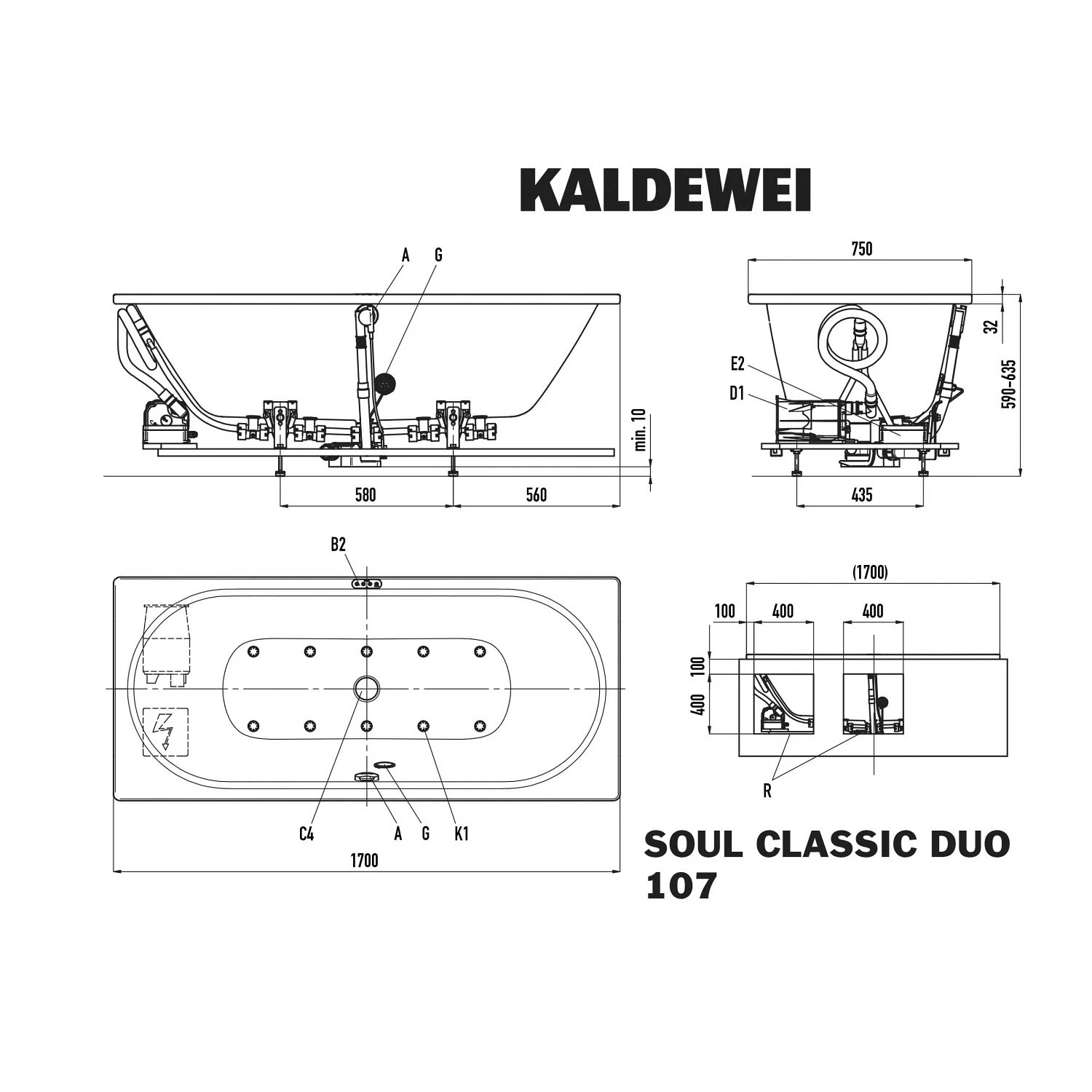 Kaldewei Classic Duo 107 Whirlpool Mit SOUL Whirlsystem, Perl-Effekt 5 Kaldewei Classic Duo 107 Whirlpool Mit SOUL Whirlsystem, Perl-Effekt – Bild 3