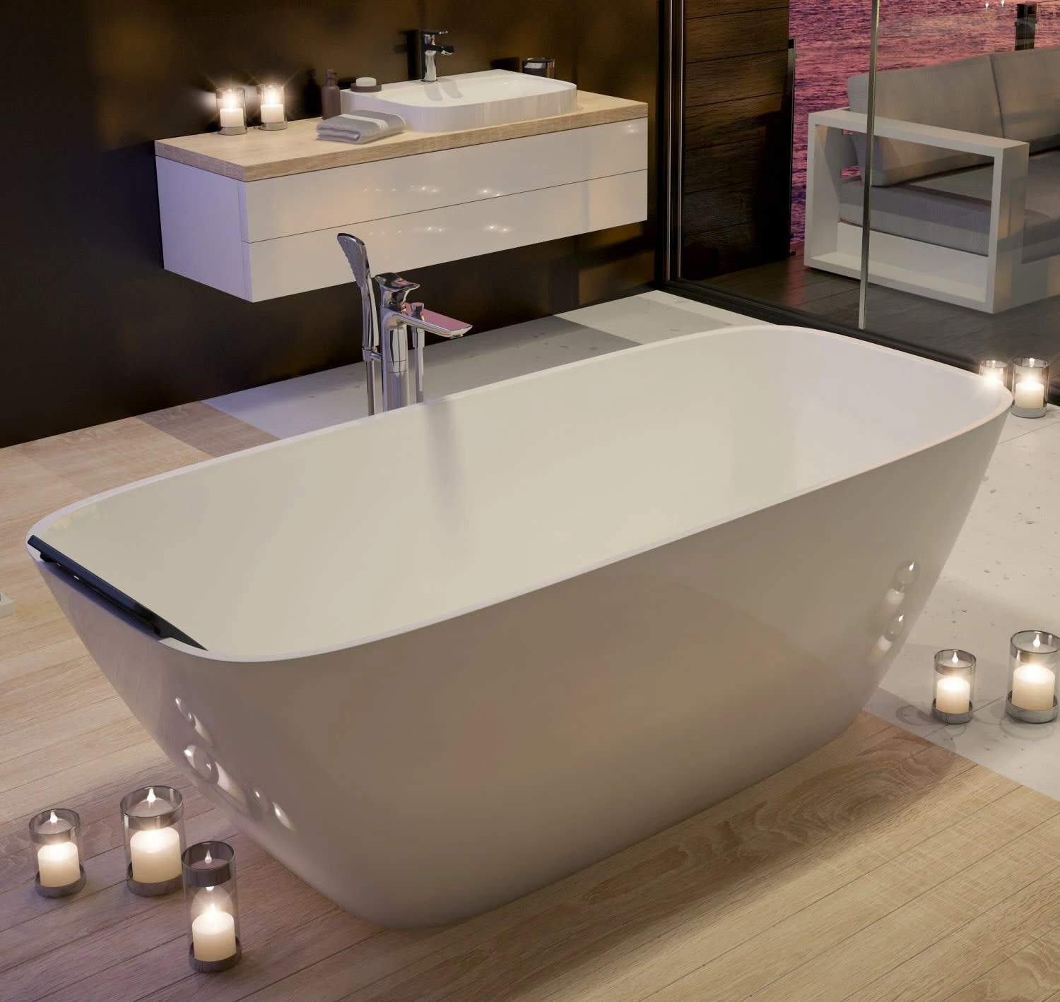 Hoesch Lasenia Oval-Badewanne 150 X 70 Cm Freistehend , Barrierefrei, Flache Ausführung 3 Hoesch Lasenia Oval-Badewanne 150 X 70 Cm Freistehend , Barrierefrei, Flache Ausführung