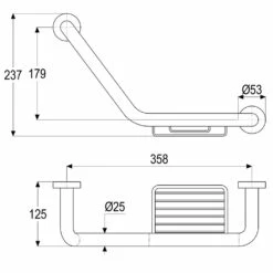 Sky Haltegriff Mit Seifenkorb -Wanne Verkaufsladen marken megabad profi collection bad accessoires 9139337