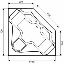 Mauersberger Großraum-Badewanne Afra 170 X 170 Cm