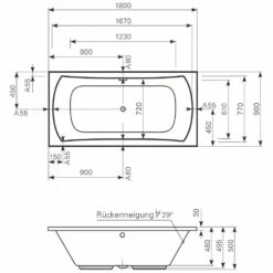 Mauersberger Badewanne Jucunda 180 X 90 Cm