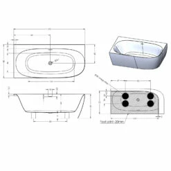 Home Eck-Badewanne 170 X 80 Cm, Version Rechts -Wanne Verkaufsladen megabad profi collection badewannen freistehende home 4382126