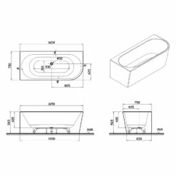 Pianura Valentina Eckbadewanne 165 X 75 Cm Ecke Links -Wanne Verkaufsladen pianura badewannen valentina eckbadewanne 165 x 12494652
