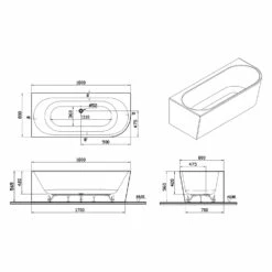 Pianura Valentina Eckbadewanne 180 X 80 Cm Ecke Links -Wanne Verkaufsladen pianura badewannen valentina eckbadewanne 180 x 12494654