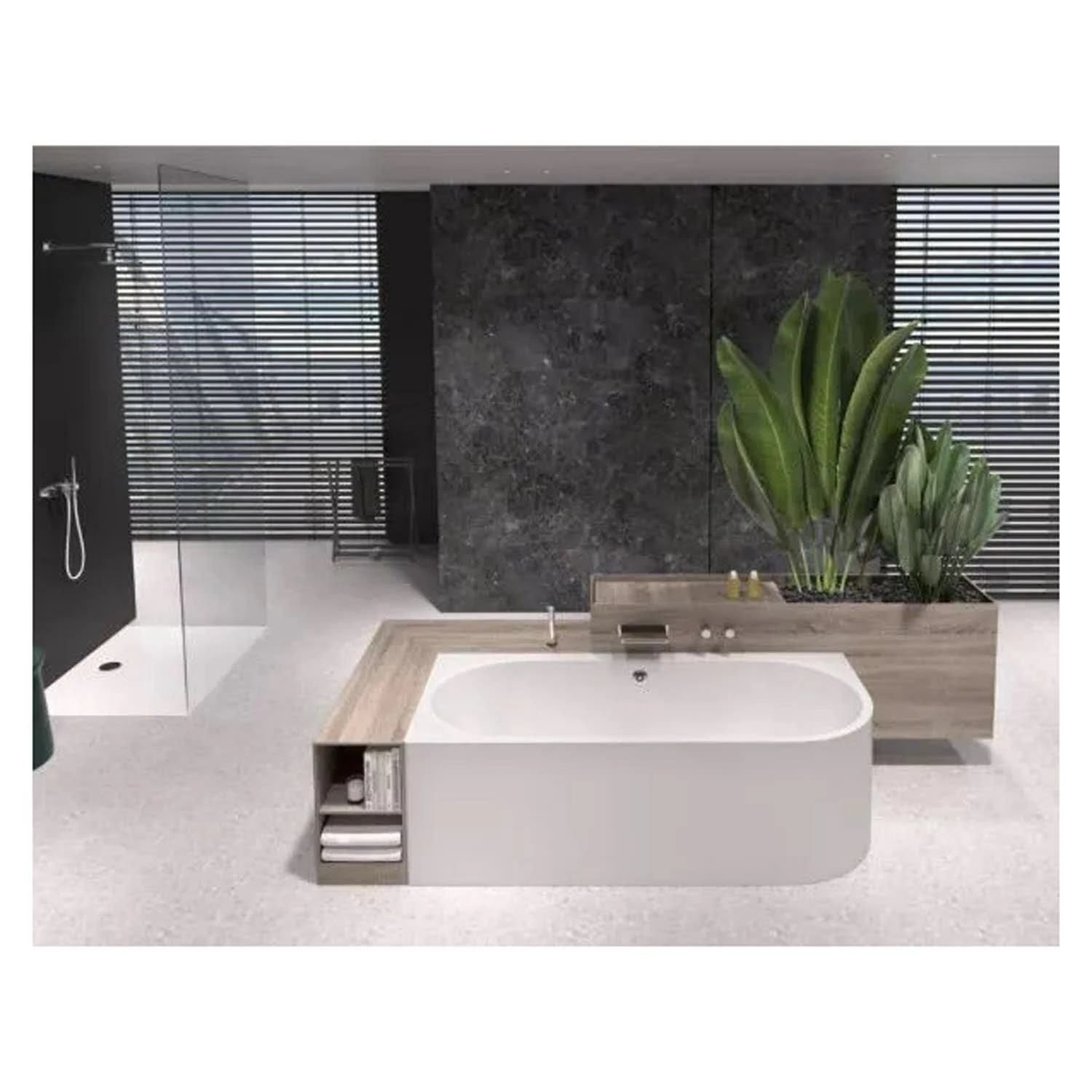 Polypex Calina Links Halbfreistehende Badewanne 4 Polypex Calina Links Halbfreistehende Badewanne – Bild 2