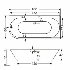Polypex Calina Rechts Halbfreistehende Badewanne -Wanne Verkaufsladen polypex badewannen freistehende calina rechts halbfreistehende 11862822
