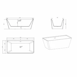 Progettobagno Stella Freistehende Badewanne 170 X 80 Cm -Wanne Verkaufsladen progettobagno badewannen stella freistehende 170 x 3823100