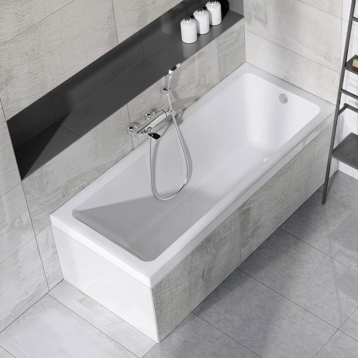 RAVAK 10° Rechteckige Badewanne 170 X 75 Cm 4 RAVAK 10° Rechteckige Badewanne 170 X 75 Cm – Bild 2