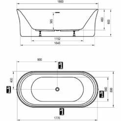 RAVAK Ypsilon Badewanne 180 X 80 Cm, Freistehend -Wanne Verkaufsladen ravak badewannen freistehende ypsilon 180 x 6884829