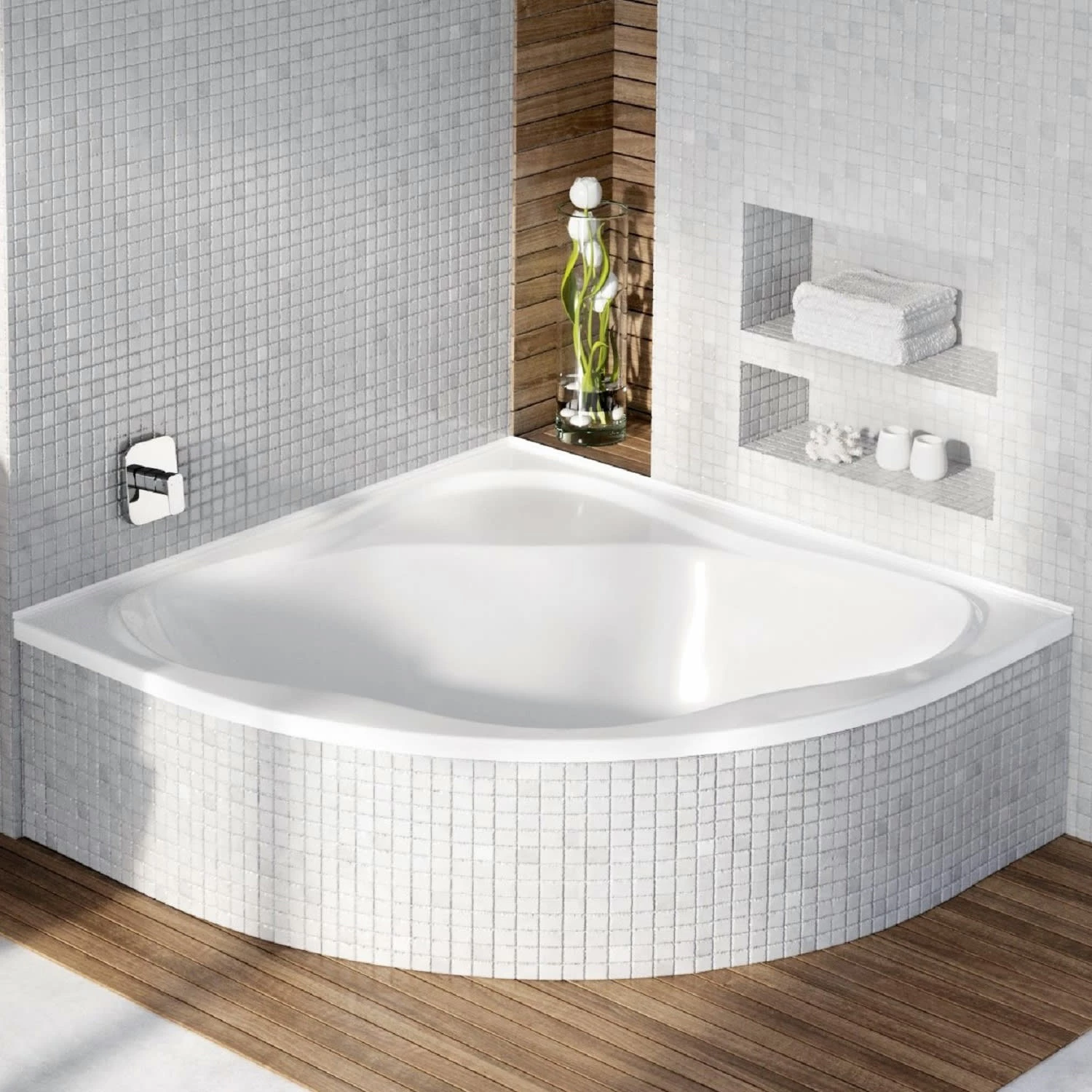 RAVAK New Day Asymmetrische Badewanne 140 X 140 Cm 5 RAVAK New Day Asymmetrische Badewanne 140 X 140 Cm – Bild 3