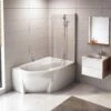 RAVAK Rosa II 150 X 105 Cm Eck-Badewanne Mit Duschbereich Rechts -Wanne Verkaufsladen ravak badewannen rosa ii 150 x 3896663