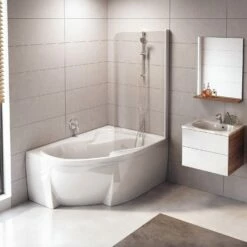 RAVAK Rosa II 150 X 105 Cm Eck-Badewanne Mit Duschbereich Rechts