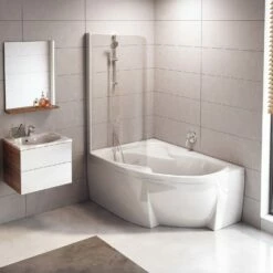 RAVAK Rosa II 160 X 105 Cm Eck-Badewanne Mit Duschbereich Links