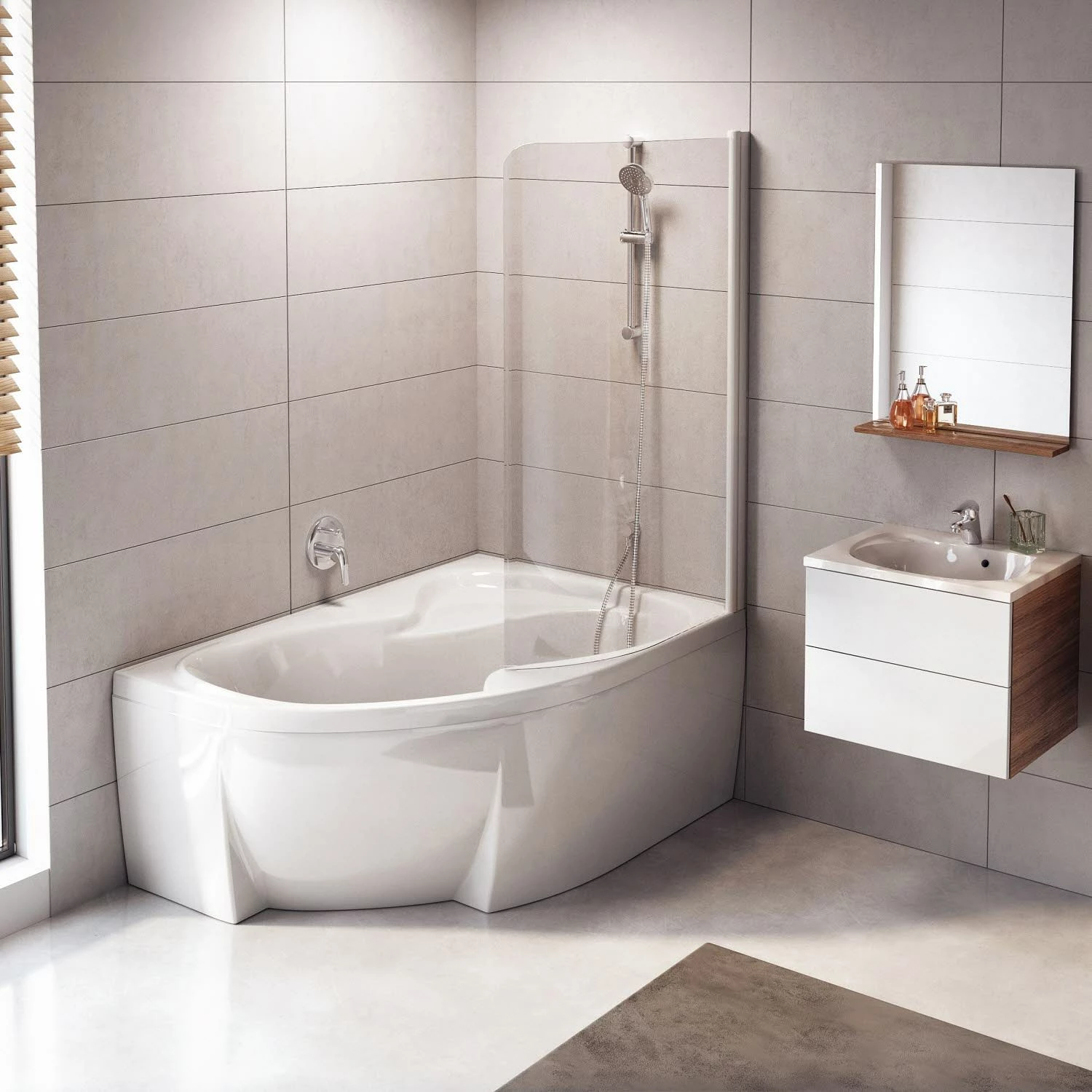 RAVAK Rosa II 170 X 105 Cm Eck-Badewanne Mit Duschbereich Rechts 3 RAVAK Rosa II 170 X 105 Cm Eck-Badewanne Mit Duschbereich Rechts
