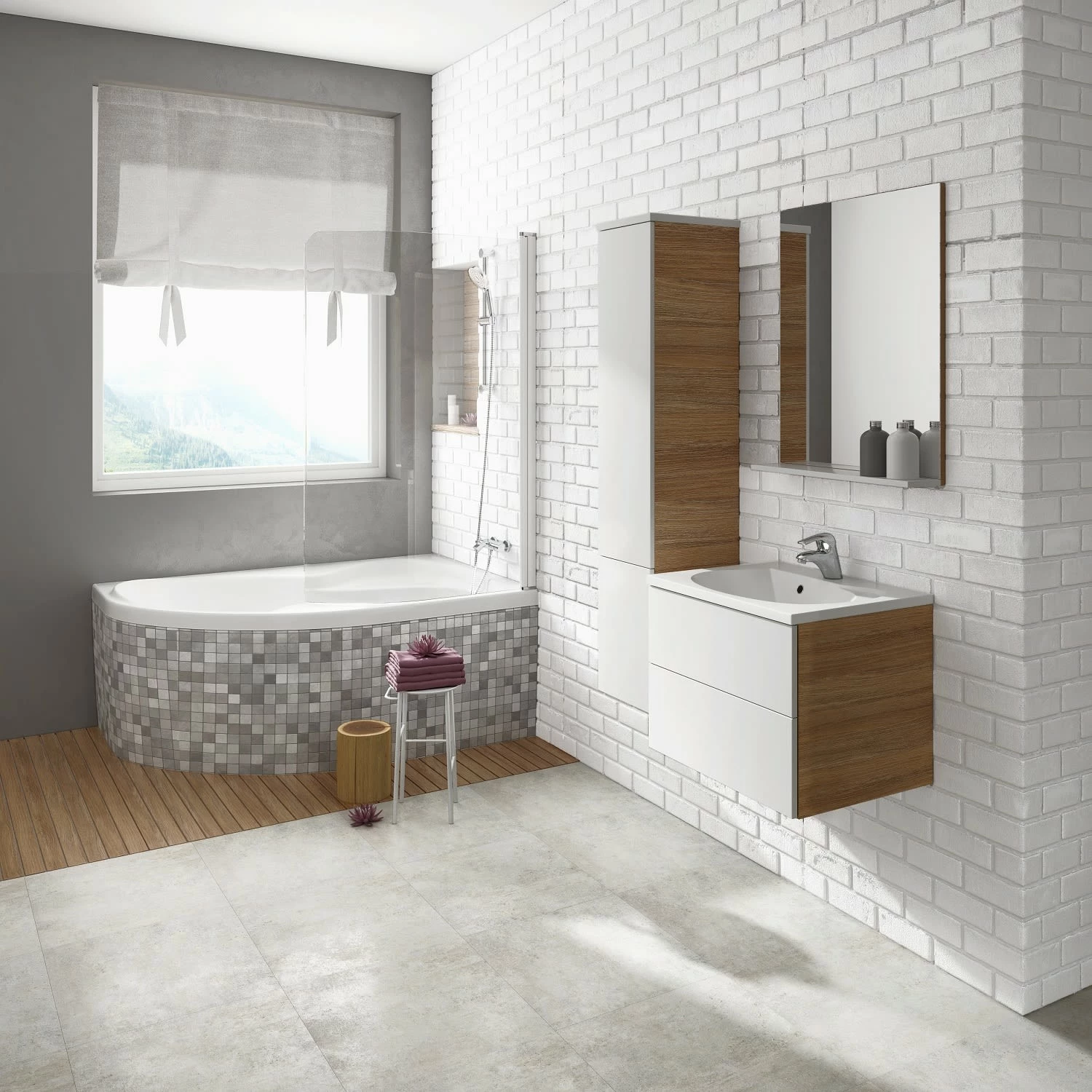 RAVAK Rosa II 170 X 105 Cm Eck-Badewanne Mit Duschbereich Rechts 4 RAVAK Rosa II 170 X 105 Cm Eck-Badewanne Mit Duschbereich Rechts – Bild 2