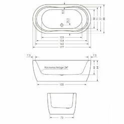 Repabad Pluto Freistehende Ovalbadewanne 180 X 90 Cm -Wanne Verkaufsladen repabad badewannen freistehende ovalbadewanne 180 x 6471218