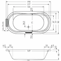 Repabad Pluto 190 Oval Badewanne