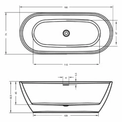 Riho Inspire Freistehende Badewanne 160 X 75 Cm Mit Riho Fall -Wanne Verkaufsladen riho badewannen freistehende inspire 160 x 12208639
