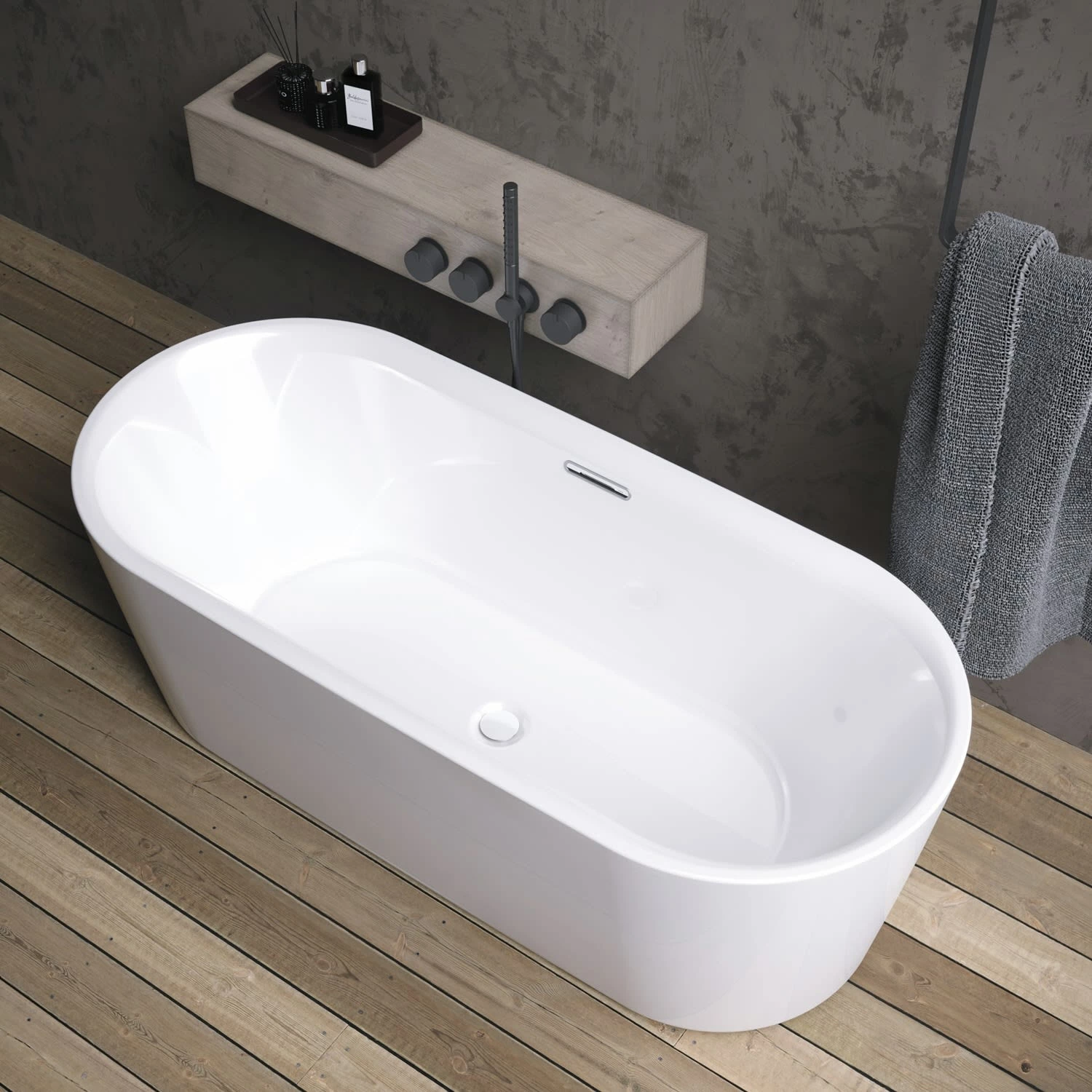 Riho Modesty Freistehende Badewanne 170 X 76 Cm 5 Riho Modesty Freistehende Badewanne 170 X 76 Cm – Bild 3