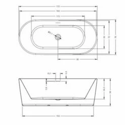 Riho Modesty Freistehende Badewanne 170 X 76 Cm Mit Sparkle Mood -Wanne Verkaufsladen riho badewannen freistehende modesty 170 x 12211144