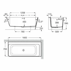 Roca Ona Eck-Badewanne 160 X 70 Cm, Einbau Rechts Mit L-Schürze -Wanne Verkaufsladen roca ona badewannen eck einbau mit 7108965
