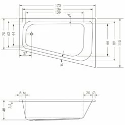 Steinkamp Life Eckbadewanne 170 X 110 Cm Asymmetrisch Links -Wanne Verkaufsladen steinkamp badewannen eckbadewannen life 170 x 4019216