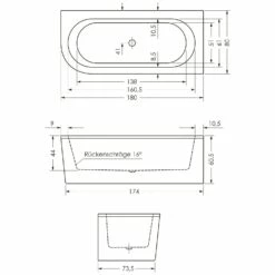 Steinkamp Life Eckbadewanne 180 X 80 Cm Links Mit Schürze Und M5 Ablaufgarnitur -Wanne Verkaufsladen steinkamp badewannen eckbadewannen life 180 x 4019363