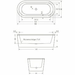 Steinkamp Life Freistehende Badewanne 180 X 80 Cm Mit MT5 Ab- Ein- Und Überlaufgarnitur -Wanne Verkaufsladen steinkamp freistehende badewanne life 180 x 4019354