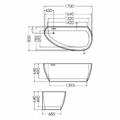 Steinkamp Loft Freistehende Badewanne Asymmetrisch Links 170 X 85 Cm -Wanne Verkaufsladen steinkamp freistehende badewannen loft asymmetrisch links 8574274
