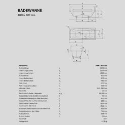 Sturotec Sturopur Duo Rechteck-Badewanne 180 X 80 Cm -Wanne Verkaufsladen sturotec badewannen eck 180 x cm 6855548