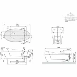 Villeroy & Boch Aveo Oval-Badewanne Freistehend -Wanne Verkaufsladen villeroy boch aveo badewanne freistehend 1303718