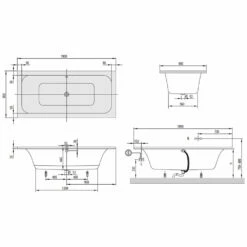 Villeroy & Boch Loop & Friends Square Duo Rechteckwanne 190 X 90 Cm -Wanne Verkaufsladen villeroy boch badewanne innen rechteckig ba199lfs2v 1176504