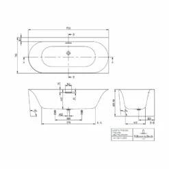 Villeroy & Boch Loop & Friends Oval Duo Vorwand-Badewanne, 170 X 75 Cm Für Eckeinbau Rechts