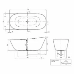 Villeroy & Boch Theano Badewanne 170 X 75 Cm, Freistehend -Wanne Verkaufsladen villeroy boch badewannen freistehend theano 170 12500532