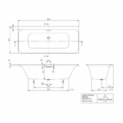 Villeroy & Boch Loop & Friends Square Duo Rechteckwanne 180 X 80 Cm -Wanne Verkaufsladen villeroy boch badewannen rechteck loop friends 6122683